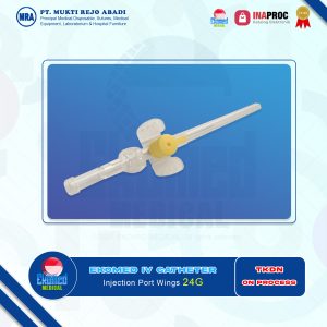 EKOMED Intravenous Catheter Injection Port with Wing 24 G