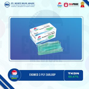 EKOMED 3 Ply Earloop Medical Surgical Face Mask