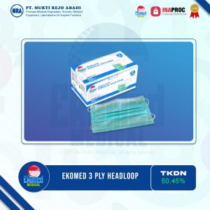 EKOMED 3 Ply Headloop Surgical Face Mask