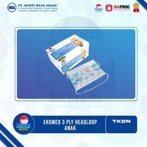 EKOMED 3 Ply Headloop Surgical Face Mask Anak