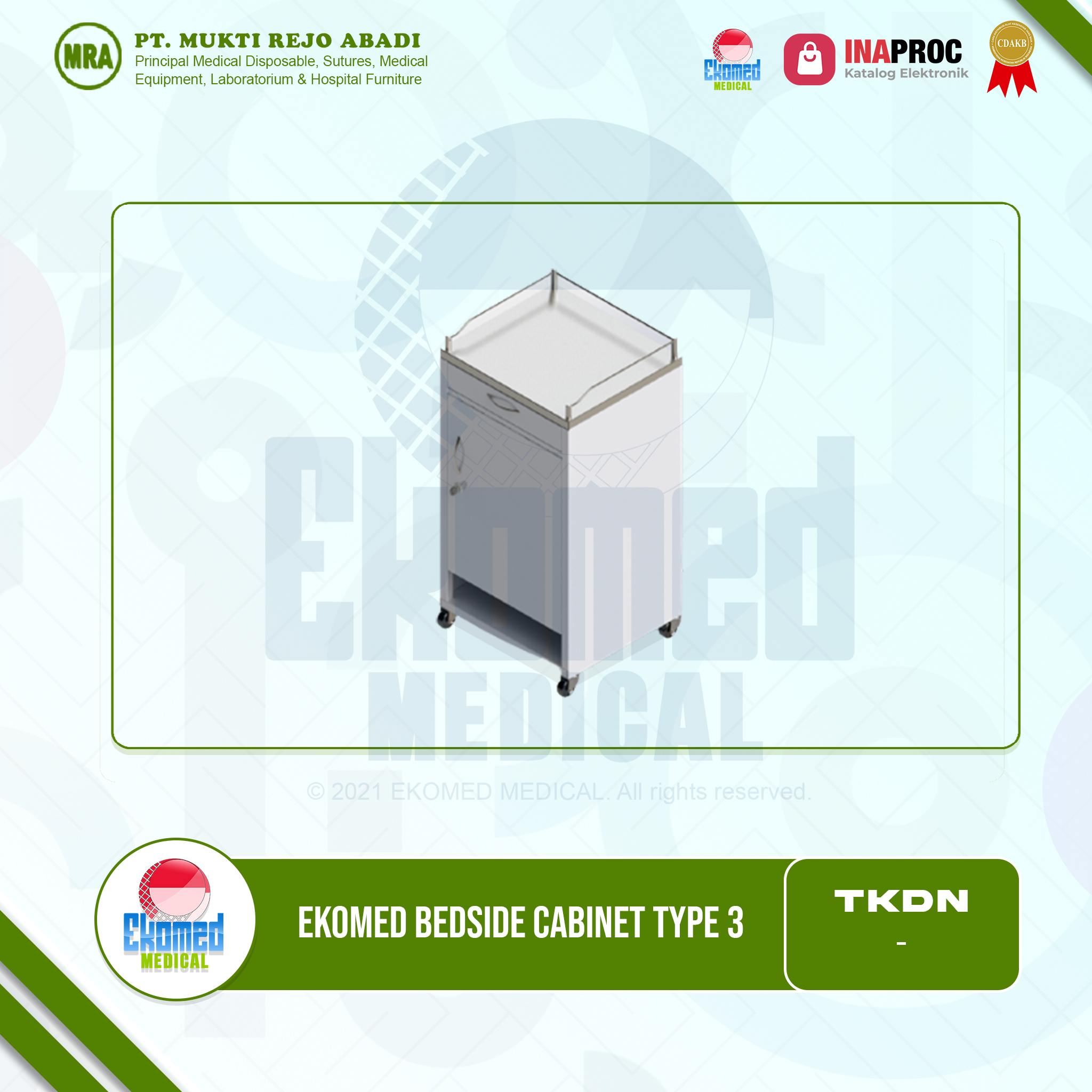 EKOMED Bedside Cabinet Type 3