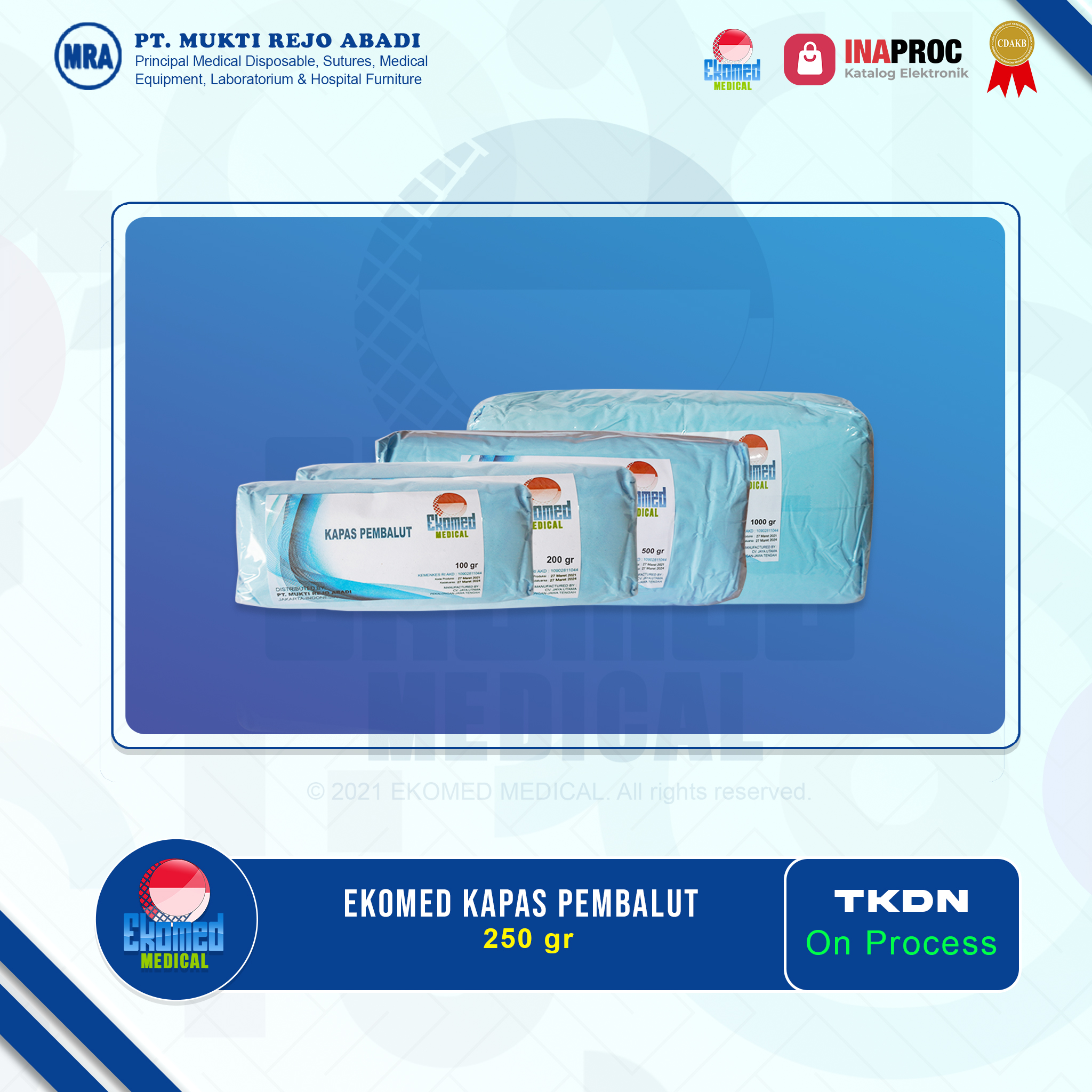 EKOMED Kapas Pembalut 250 Gr