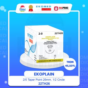 EKOPLAIN Absorbable Surgical Gut Suture 22TH26